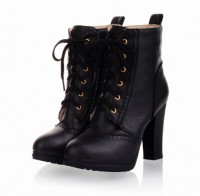 botas de tacon mujer negras